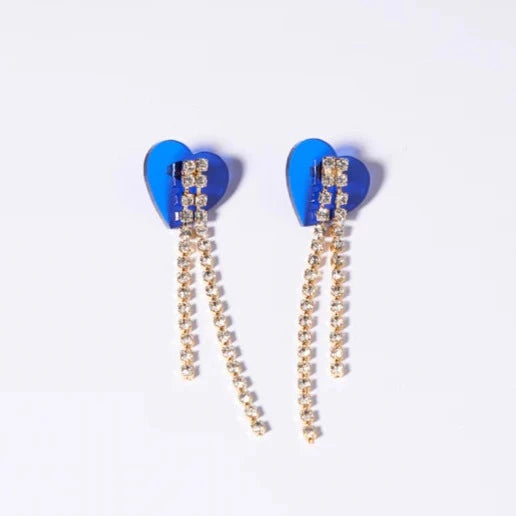 Boucles d'oreilles Gut's bleu océan, Helmut Paris vue nature morte