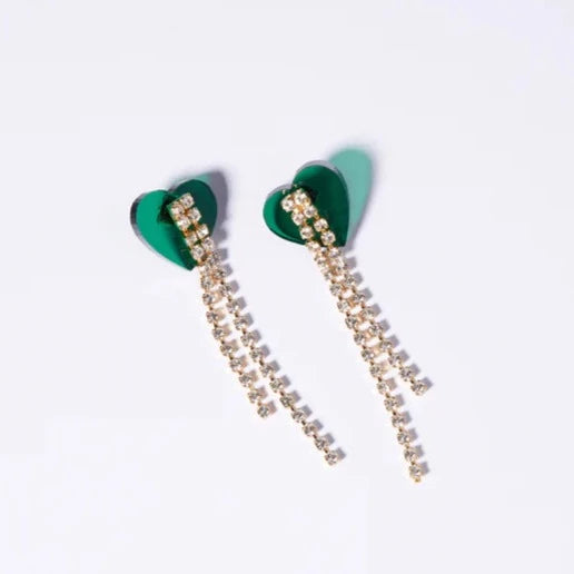 Boucles d'oreilles Gut's vert emeraude, Helmut Paris, vue 1