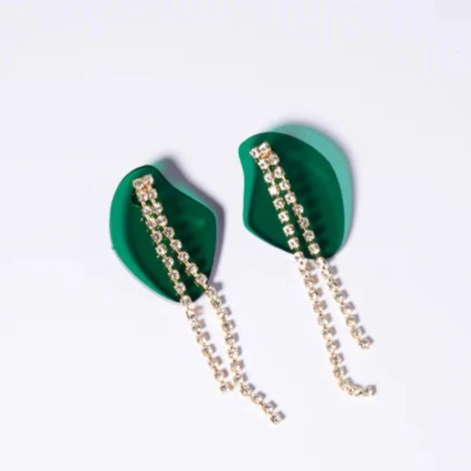 Boucles d'oreilles Sio's vert emeraude, Helmut Paris, vue 1