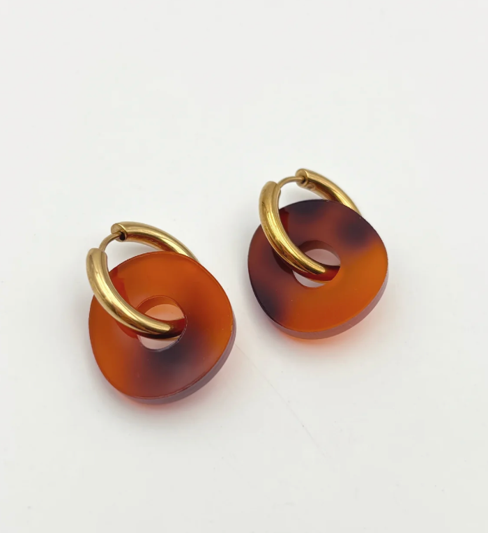 boucles d'oreilles créoles donuts