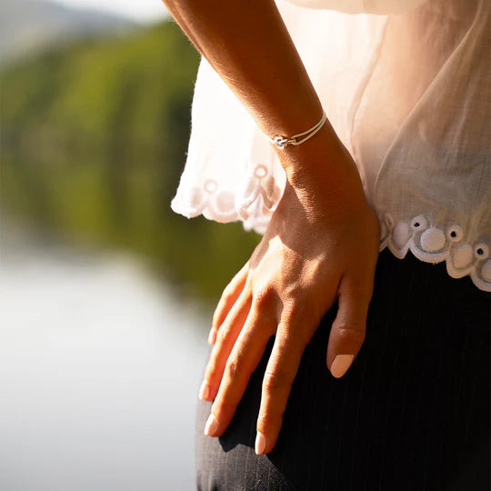 double maillon argent blanc