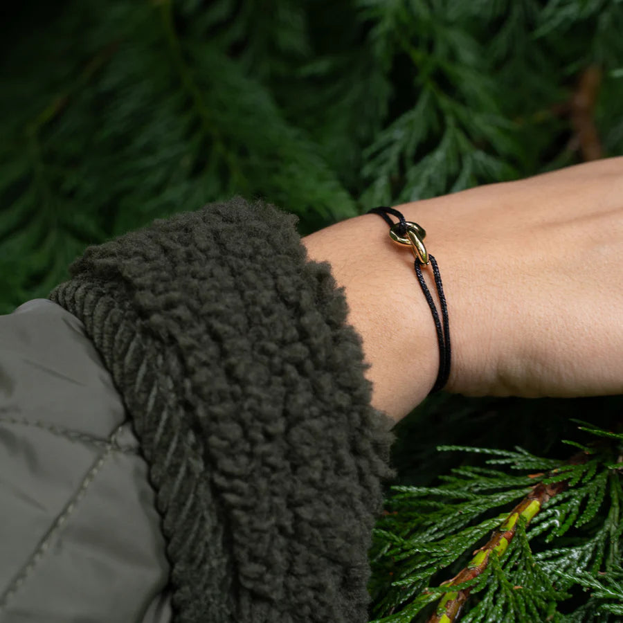 double maillon or noir pailleté