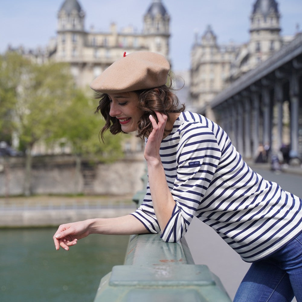 Béret mode camel, Le Béret Français, vue sur mannequin femme