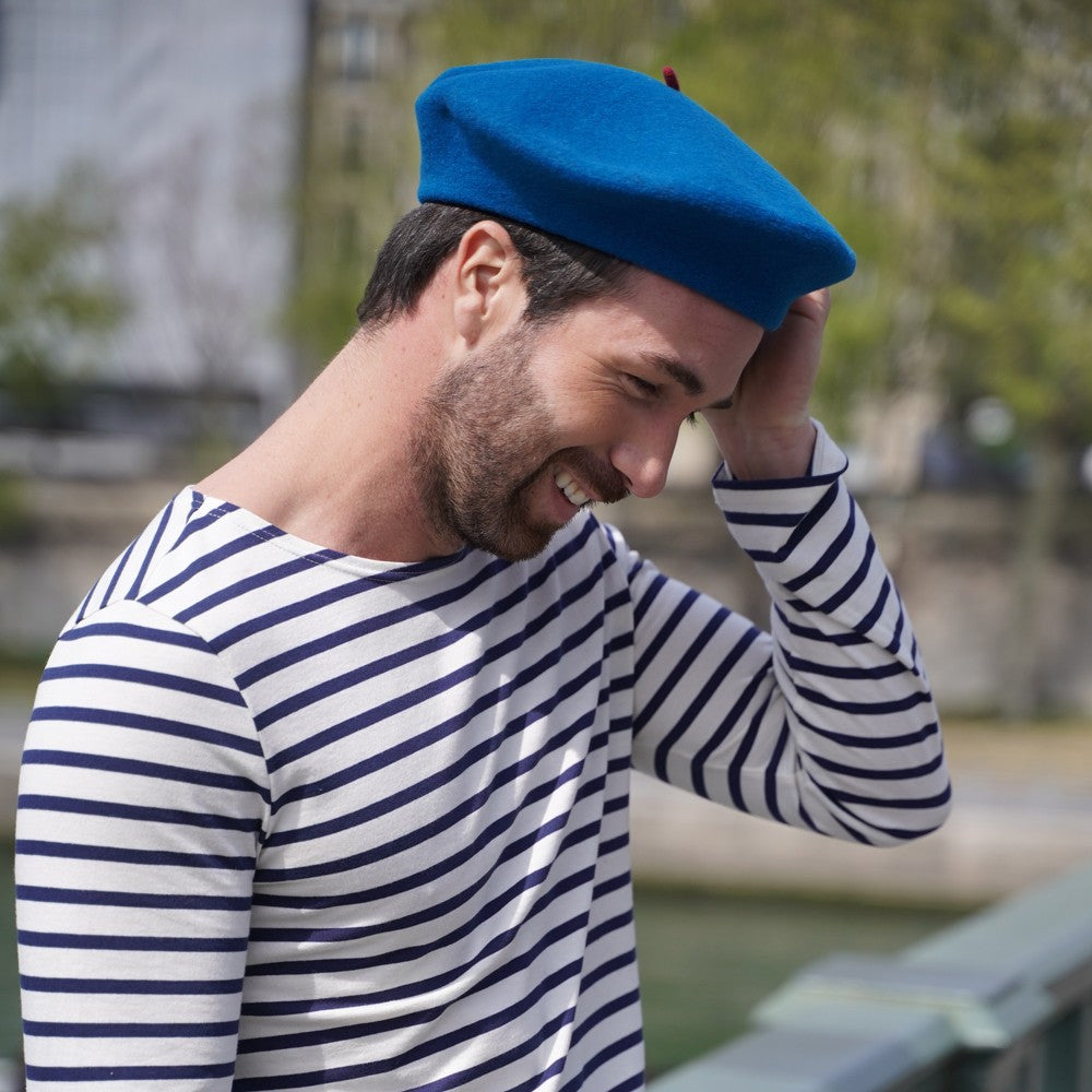 Béret mode outre-mer, Le Béret Français, vue sur mannequin homme