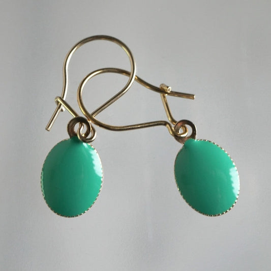 Boucles d'oreilles Lovebirds lagon Tassia Canellis vue 1