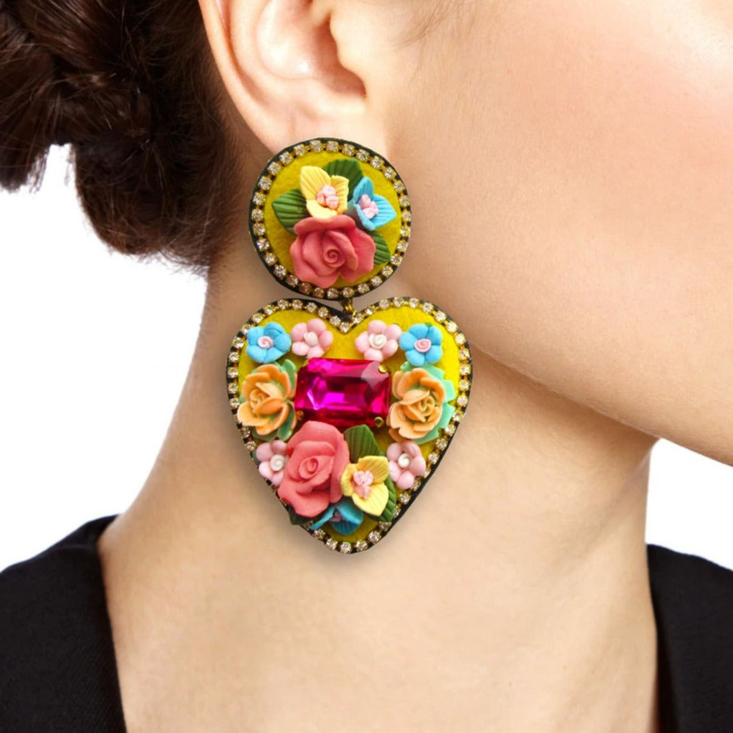 Boucles d’oreilles Joli Cœur Mouchkine vue portées