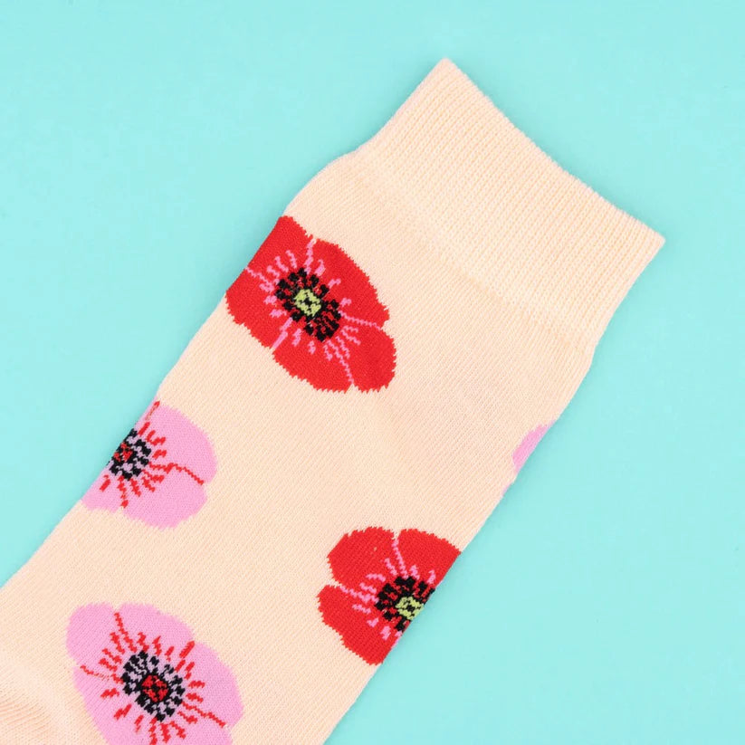 Chaussettes coquelicot