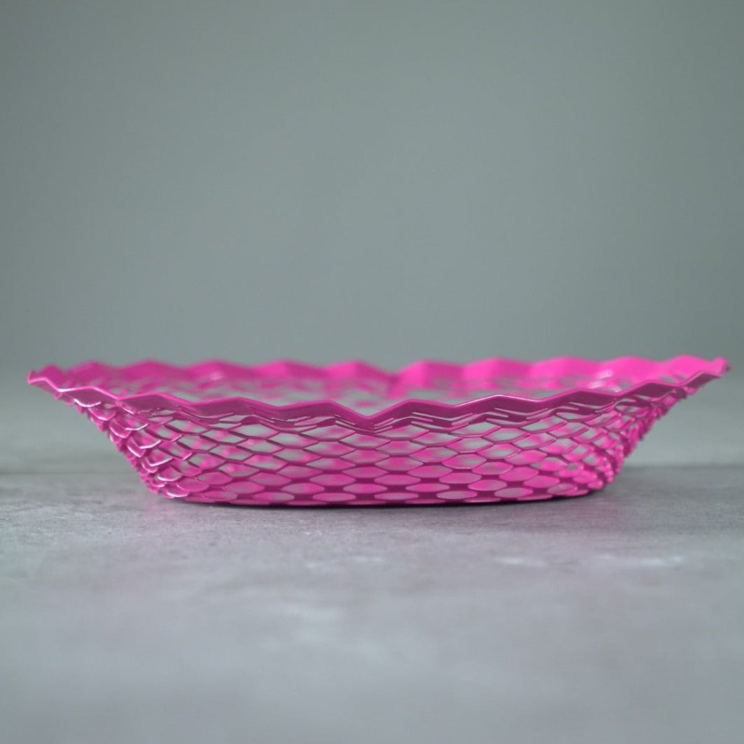 Corbeille à pain rose Pied de Poule vue 1