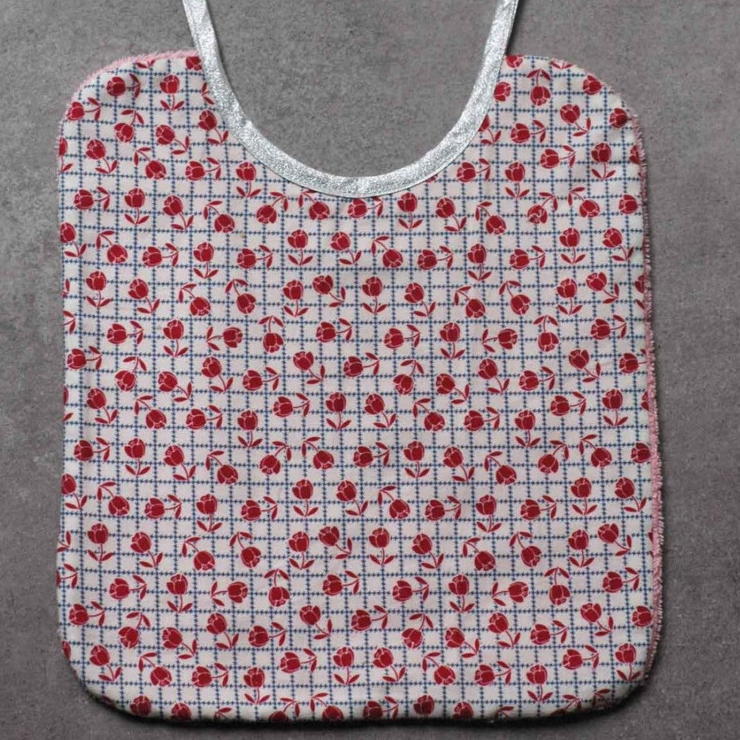 Grand bavoir roses - Mauricette vue 1