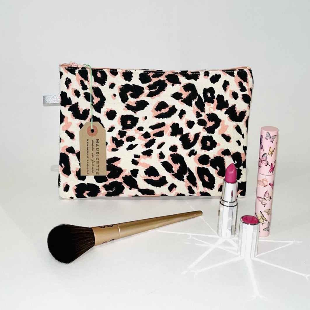 Pochette imprimé léopard rose - Mauricette vue 1