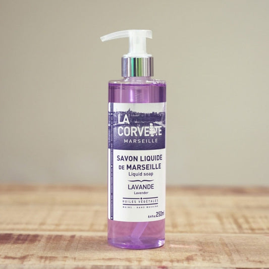 Savon de marseille liquide lavande - La Corvette vue 1