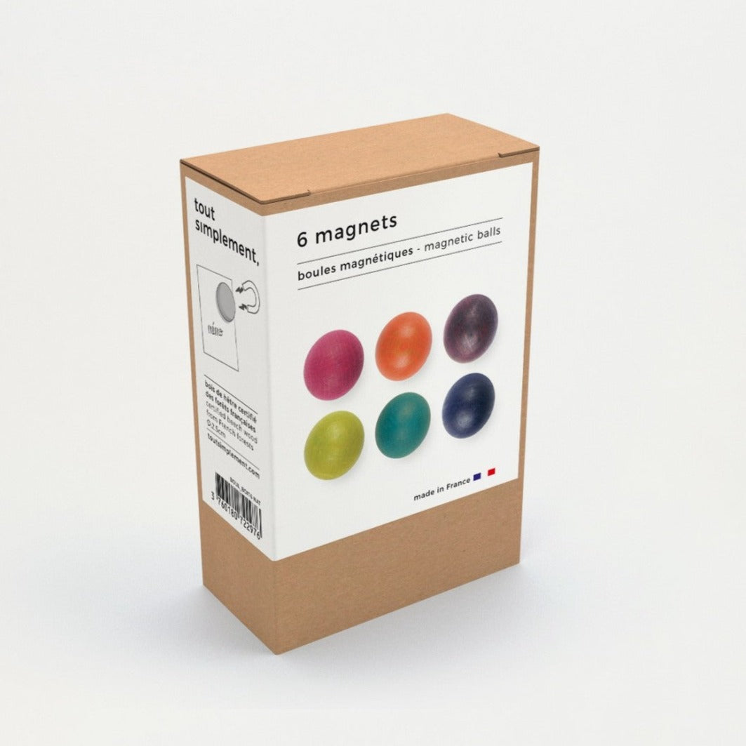 6 boules magnétiques colorées - Tout Simplement - vue 2
