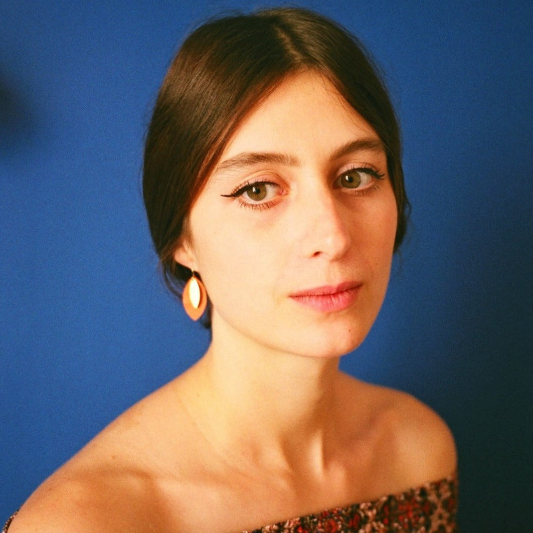 Boucles d’oreilles Talitha tangerine Clémence Cabanes-3