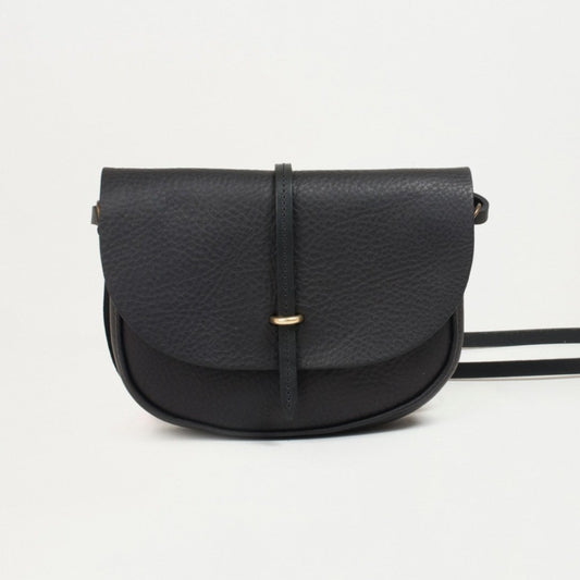 Mini sac postier Java noir Bleu de Chauffe vue face