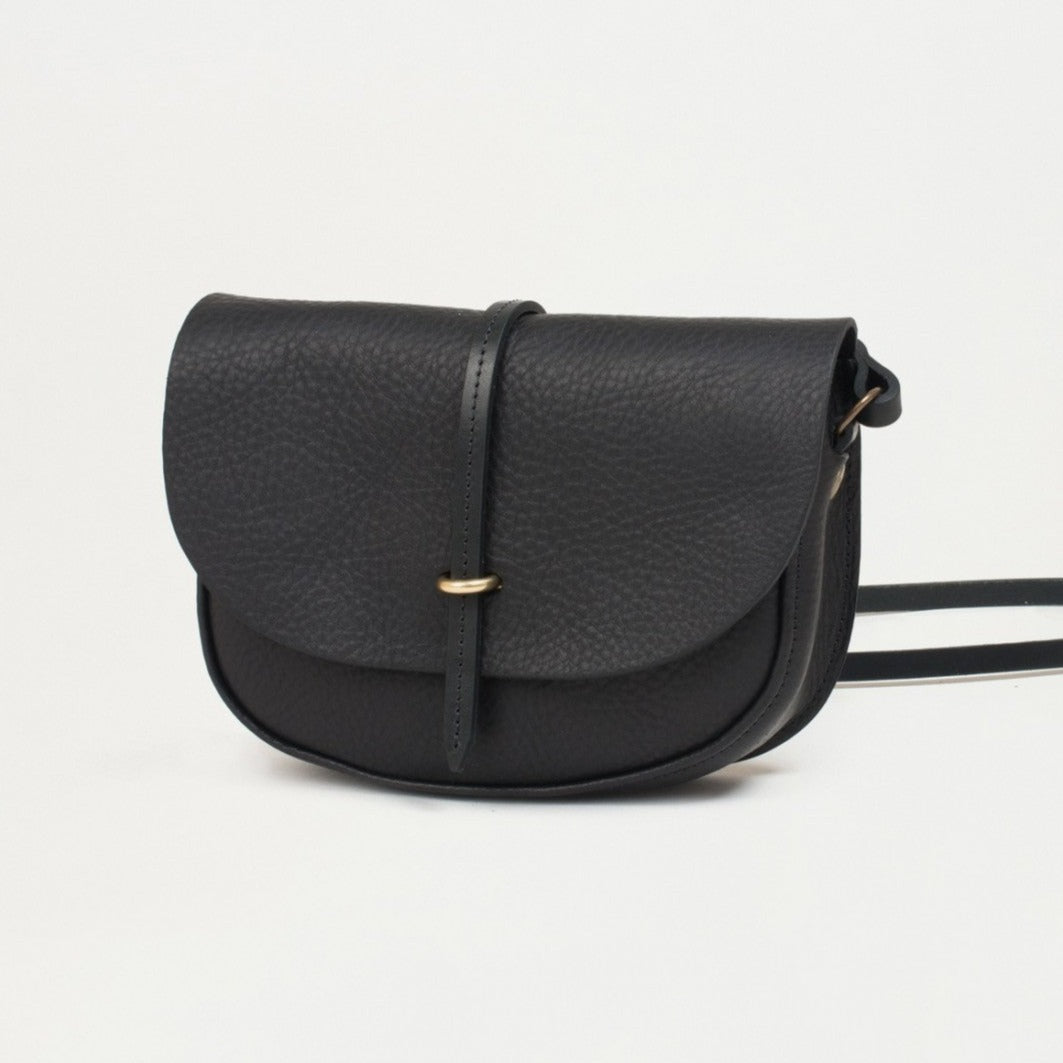 Mini sac postier Java noir Bleu de Chauffe vue face 2