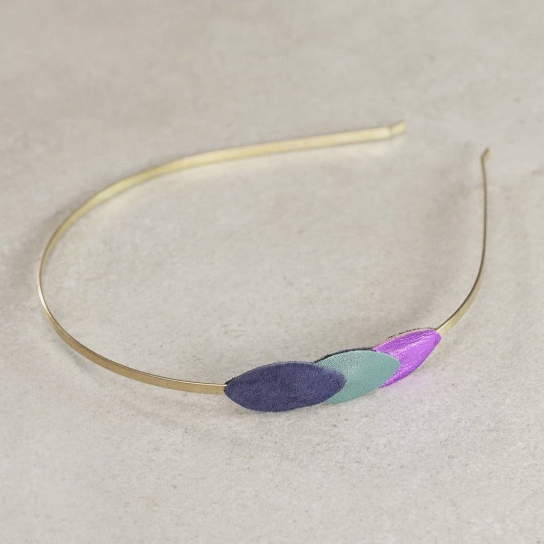 Serre-tête en cuir Plum fever Clémence Cabanes vue 1