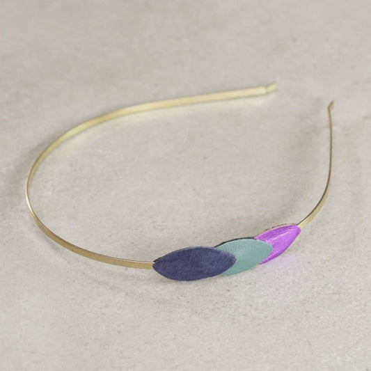 Serre-tête en cuir Plum fever Clémence Cabanes vue 1