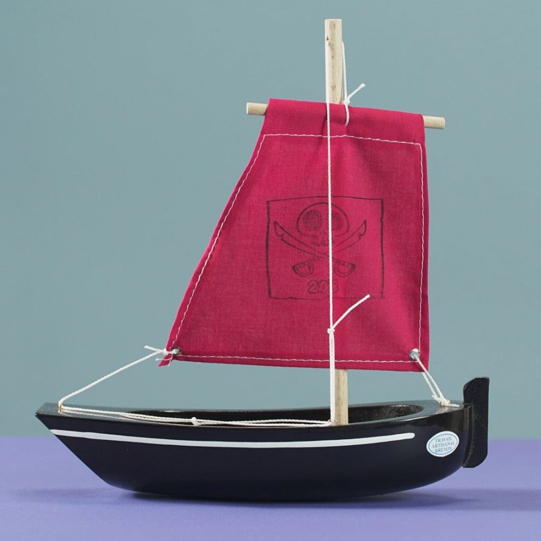 Thonier en bois coque noire 22 cm - Tirot - vue 1