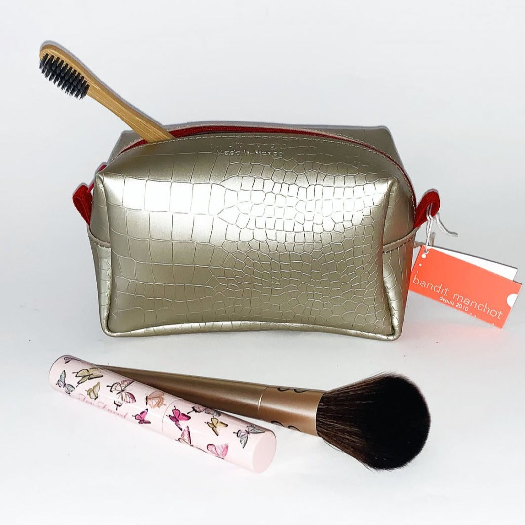 Trousse de maquillage argentée Bandit Manchot vue 1