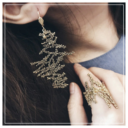 bague dorée seaweed