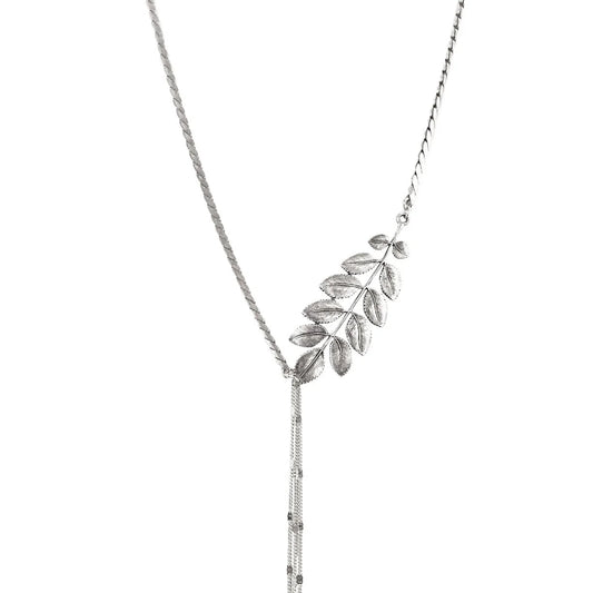 collier cravate doré feuille d'acacia