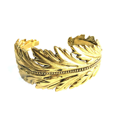 bracelet doré feuilles