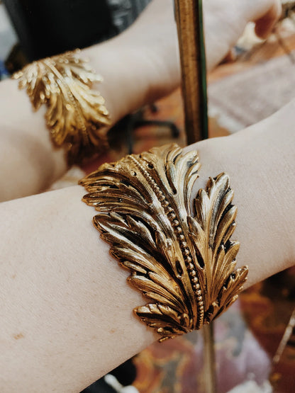 bracelet doré feuilles