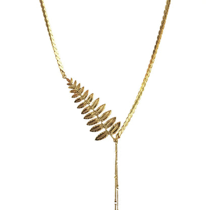 collier dore fougère