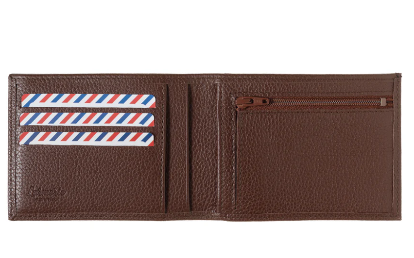 Portefeuilles Arthur Marron Grainé