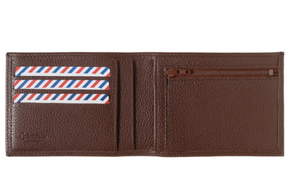 Portefeuilles Arthur Marron Grainé