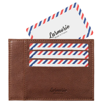 Porte-cartes Paul Cuir Terre Brunie