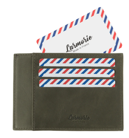 Porte-cartes Paul Cuir Bois Vert