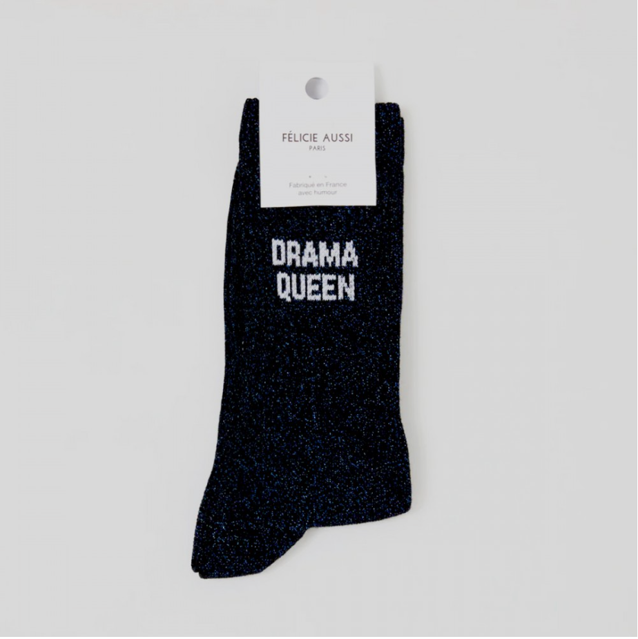 Chaussette Drama queen paillettes