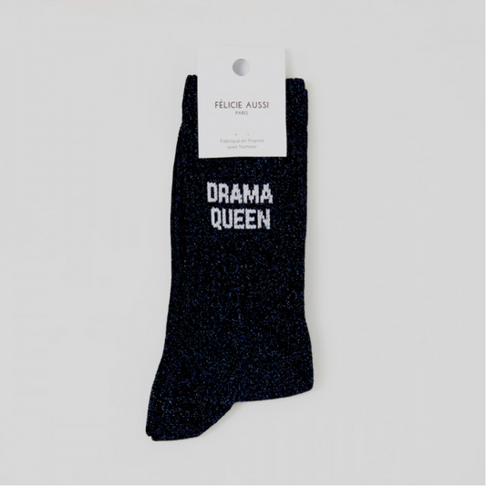 Chaussette Drama queen paillettes