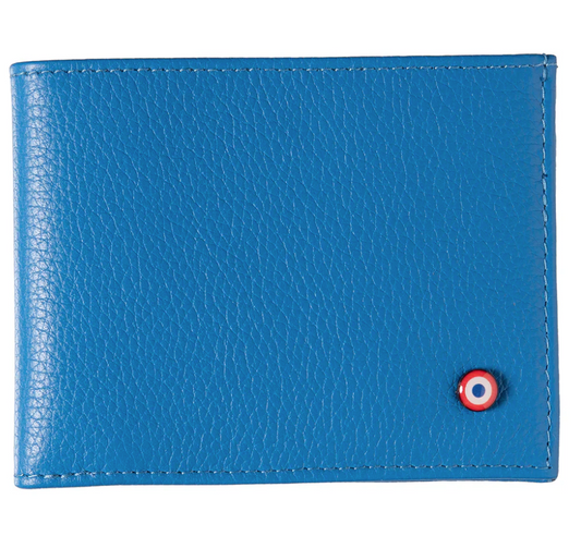 Portefeuilles Arthur Bleu Indigo Grainé