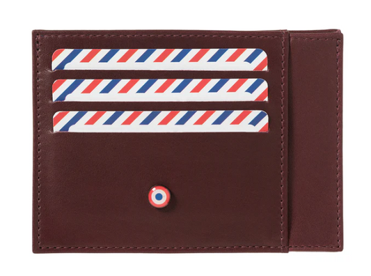 Porte-cartes Paul Cuir Vigne Rouge