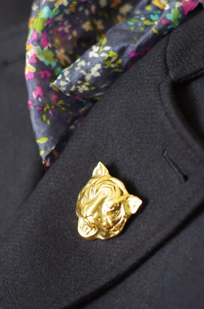 broche doree tiger-Gm