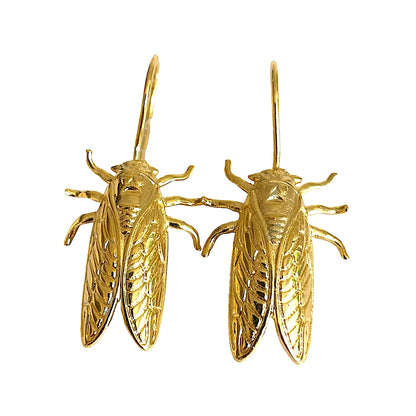 boucles d'oreilles dorées cicada PM