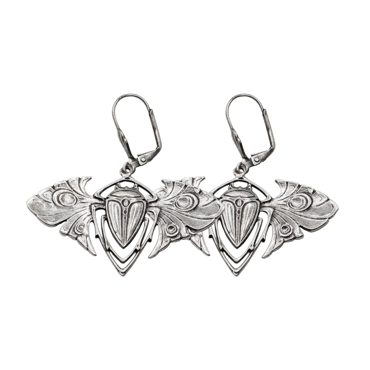 boucles d'oreilles doré scarabée rond