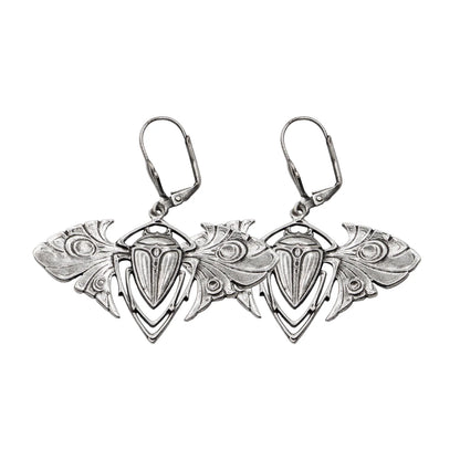boucles d'oreilles doré scarabée rond