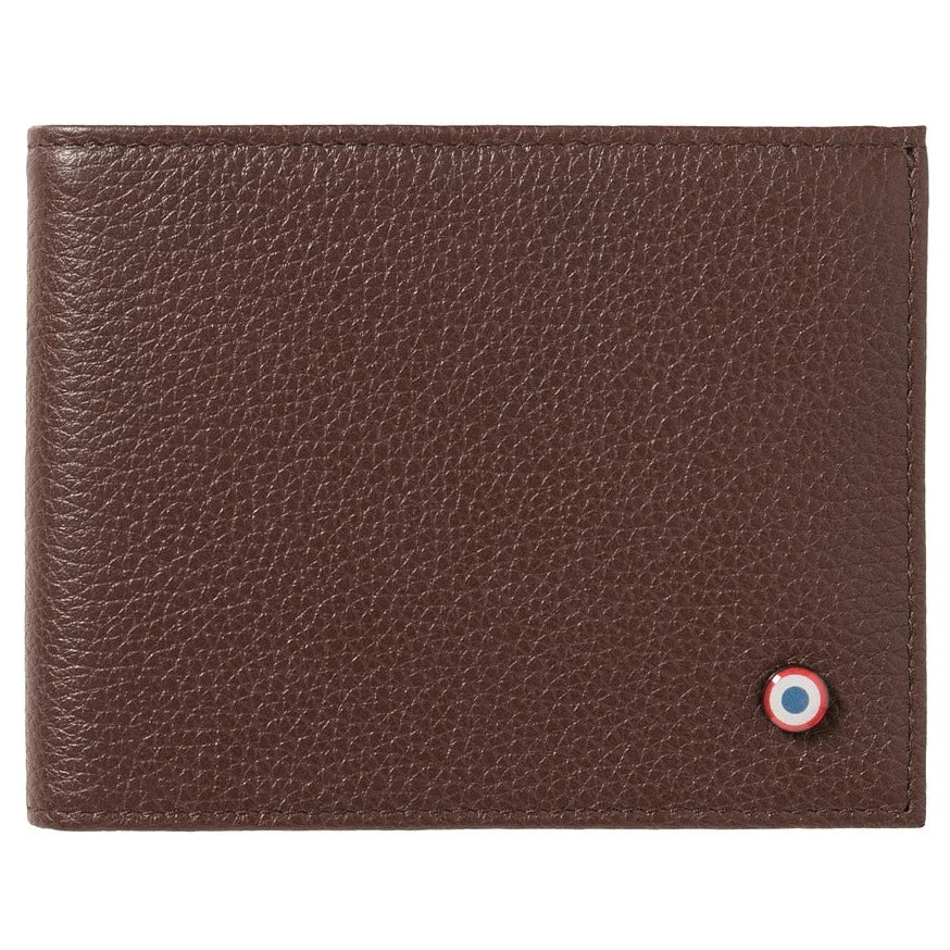 Portefeuilles Arthur en cuir grainé couleur terre brunie, Larmorie, vue 1