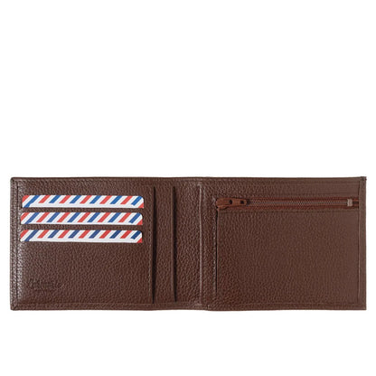 Portefeuilles Arthur en cuir grainé couleur terre brunie, Larmorie, vue 2