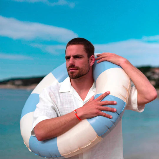 double maillon argent 22 mm orange fluo