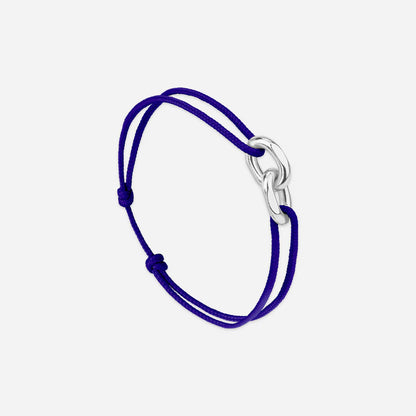 double maillon argent bleu