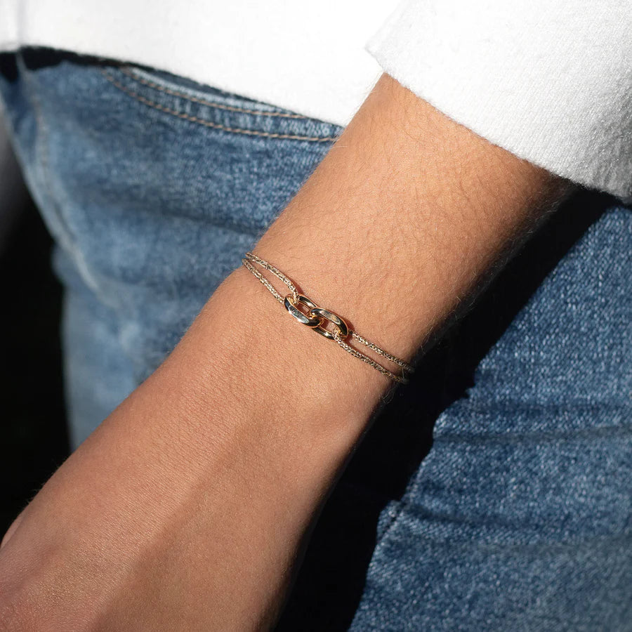 double maillon or doré