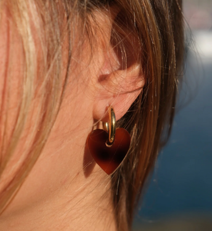boucles d'oreilles créoles coeur