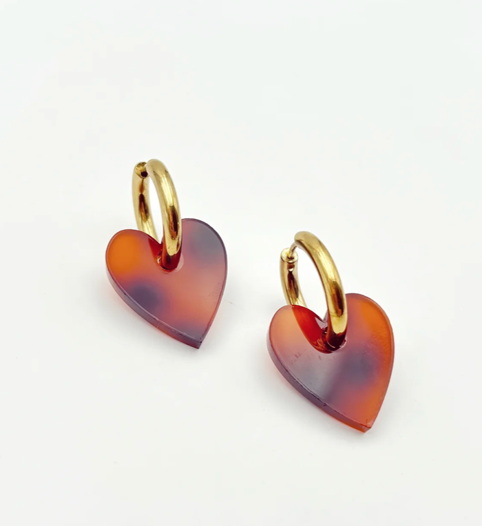 boucles d'oreilles créoles coeur