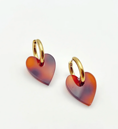 boucles d'oreilles créoles coeur