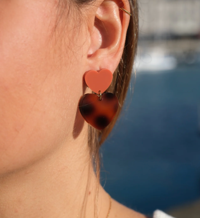 boucles d'oreilles claudette terracotta