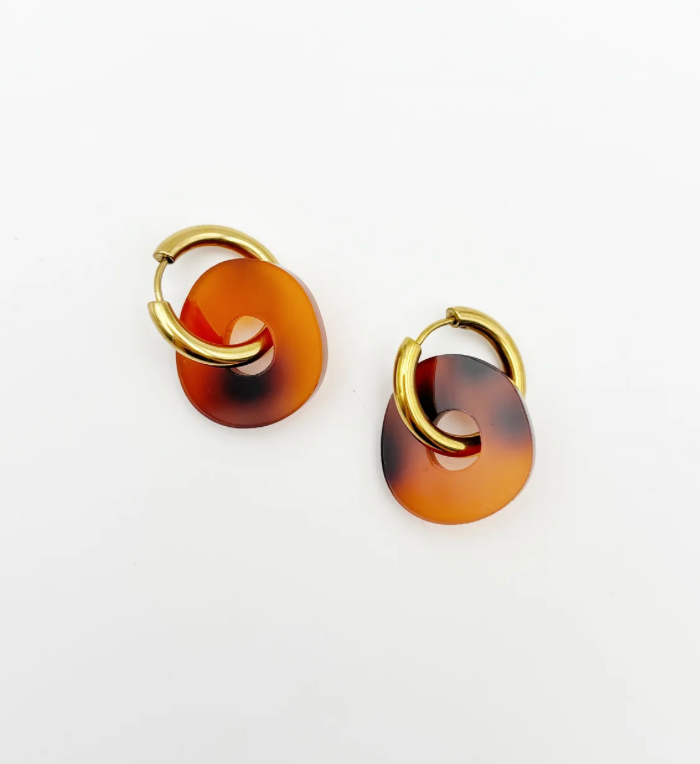boucles d'oreilles créoles donuts